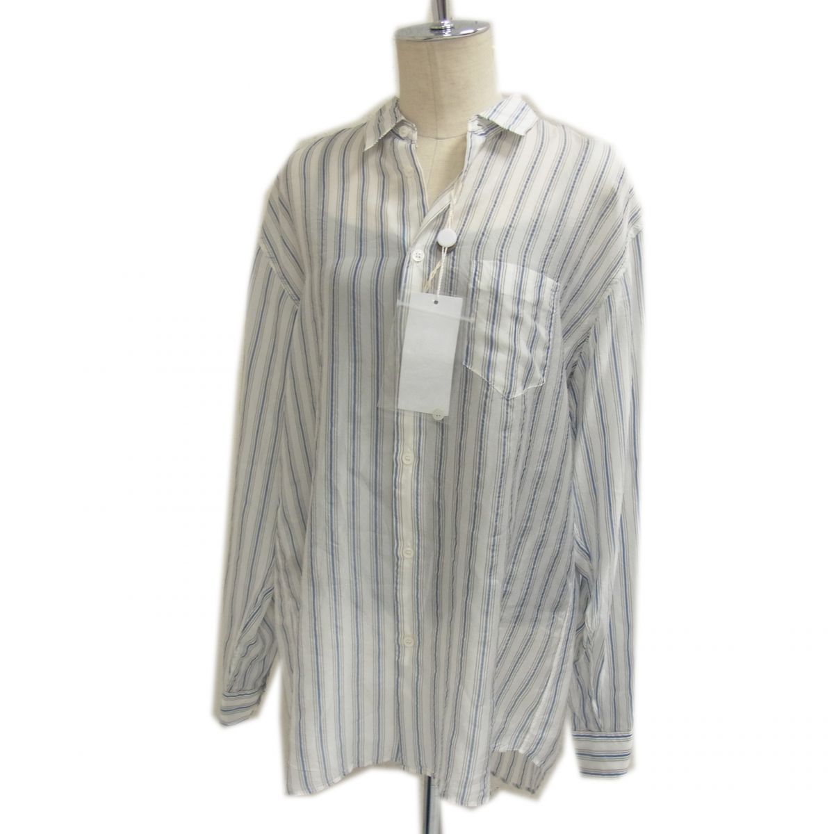 新品☆定価70,400円 Maison Margiela 20SS 長袖 ストライプシャツ 