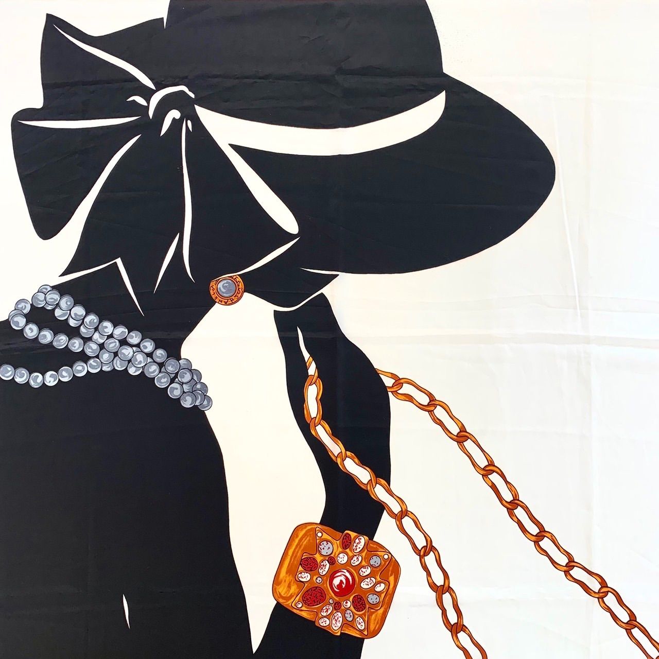 未使用上美品⭐️CHANEL シャネル】 100%シルク大判スカーフ オール