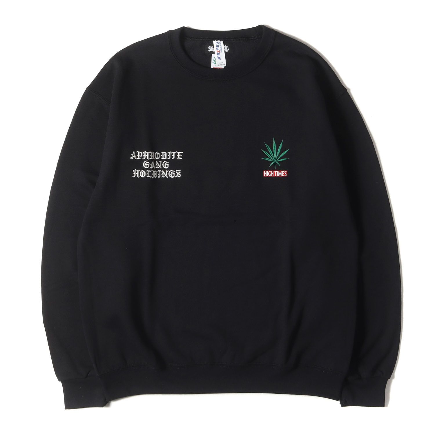 新品 WACKO MARIA ワコマリア スウェット サイズ:M 24SS 舐達麻 HIGH TIMES クルーネック スウェットシャツ (CREW NECK SWEAT SHIRT) ブラック 黒 トップス トレーナー コラボ【メンズ】