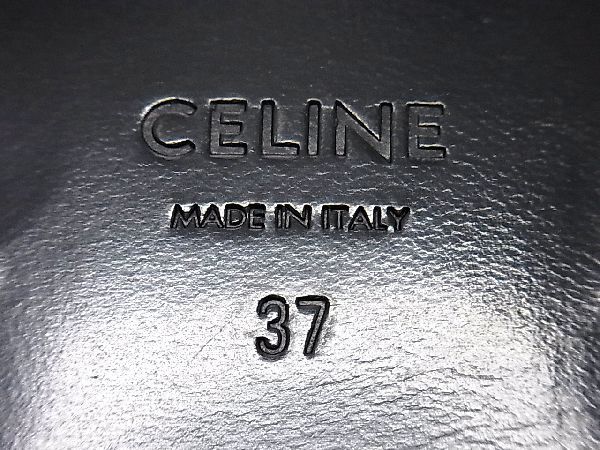 未使用□新品□未使用□ CELINE セリーヌ レザー ローファー 表記サイズ37(日本サイズ 約23.5cm) 靴 シューズ レディース ブラック系  AP2736 - ローファー/革靴