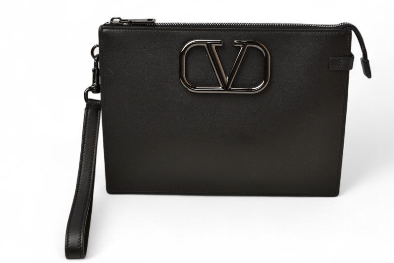 ヴァレンティノ クラッチバッグ|セカンドバッグ VALENTINO バレンチノ ロゴ|ブラック
