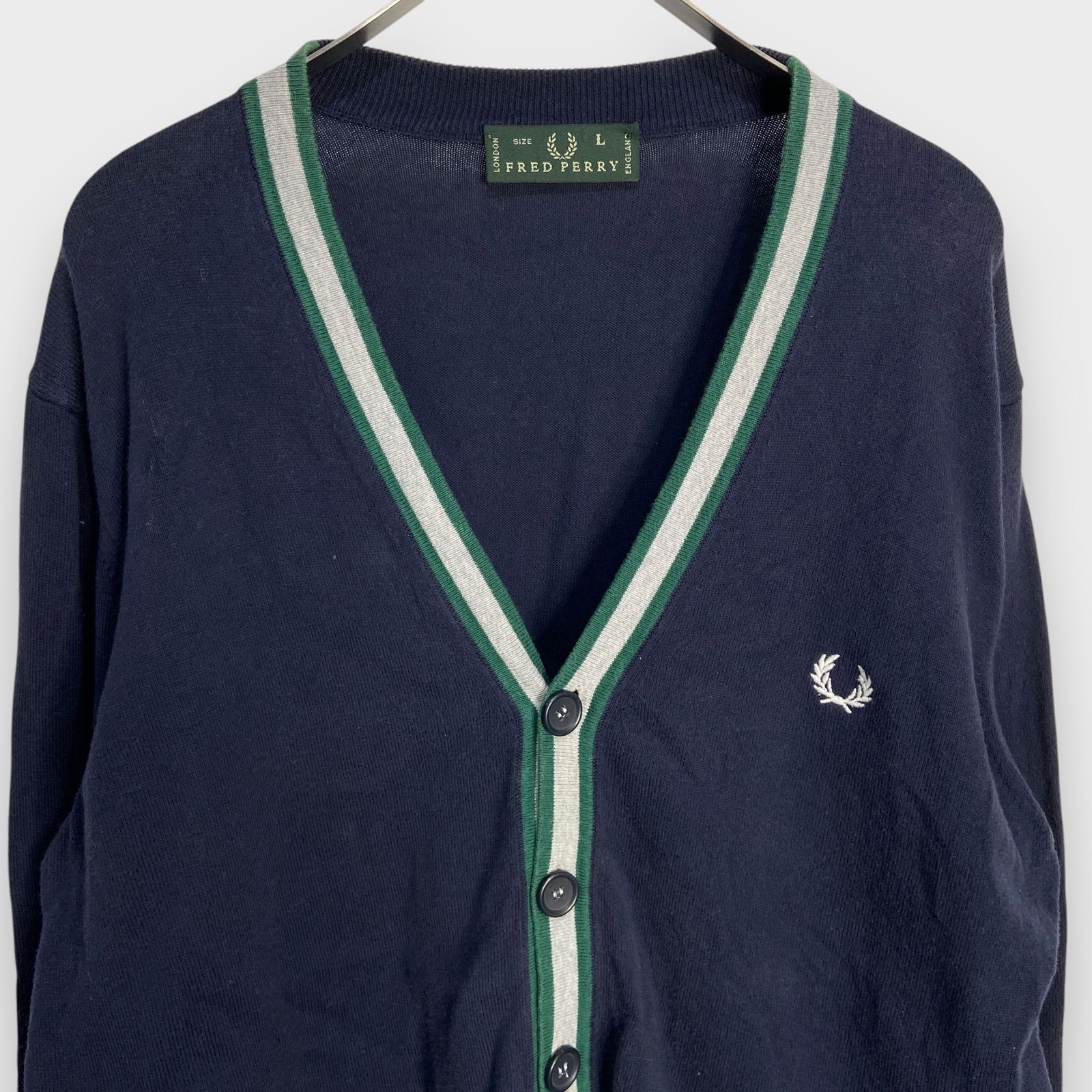☆FREDPERRY☆フレッドペリー☆コットンカーディガン☆スクール 