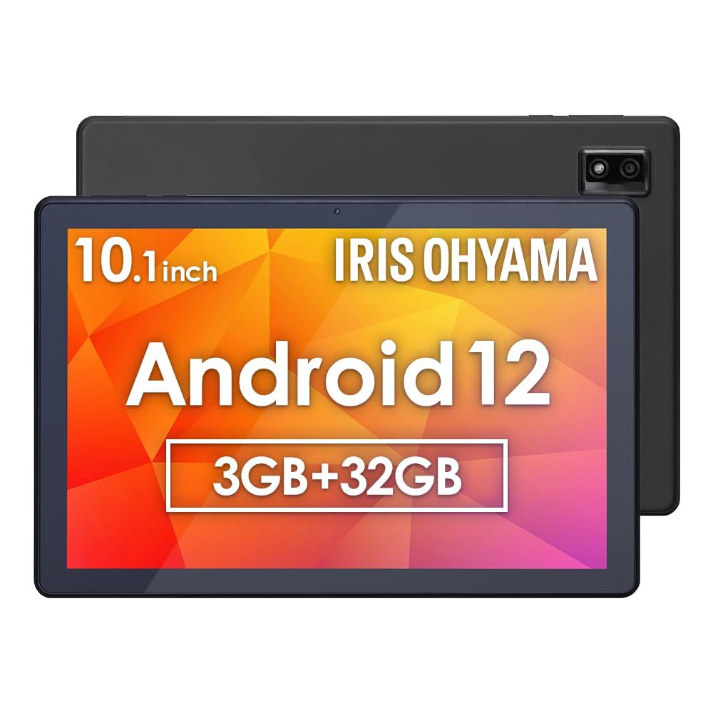 アイリスオーヤマ タブレット 10インチ wi-fiモデル Android12 動画視聴 日本語サポート 1280x800 メモリ3GB ストレージ32GB 4コア アンドロイド LUCA TE102M3N1 [ブラック] [10インチ] [4コア/32GB]