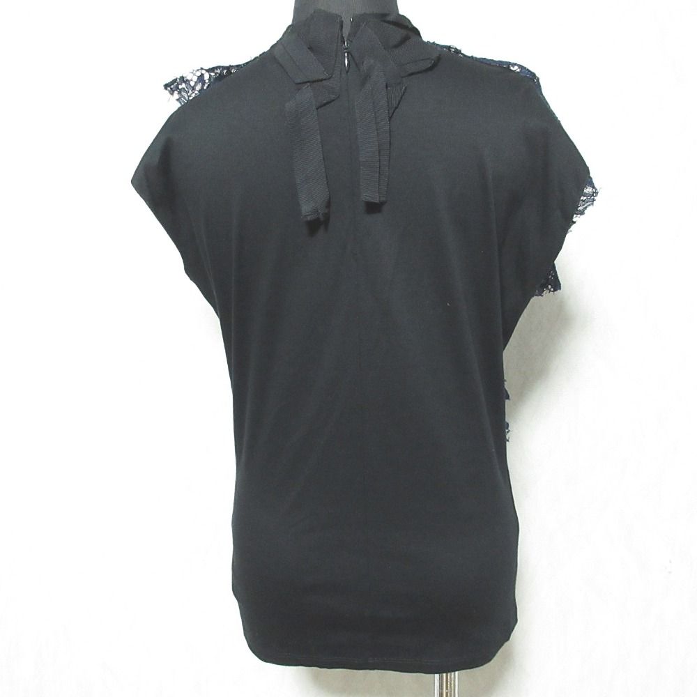 【極美品】 LANVIN ランバンコレクション Vネックカットソー フリル M 極美品】 LANVIN ランバンコレクション Vネックカットソー