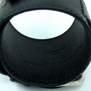 YSL イヴサンローラン レザー バングル リストバンド ブラック