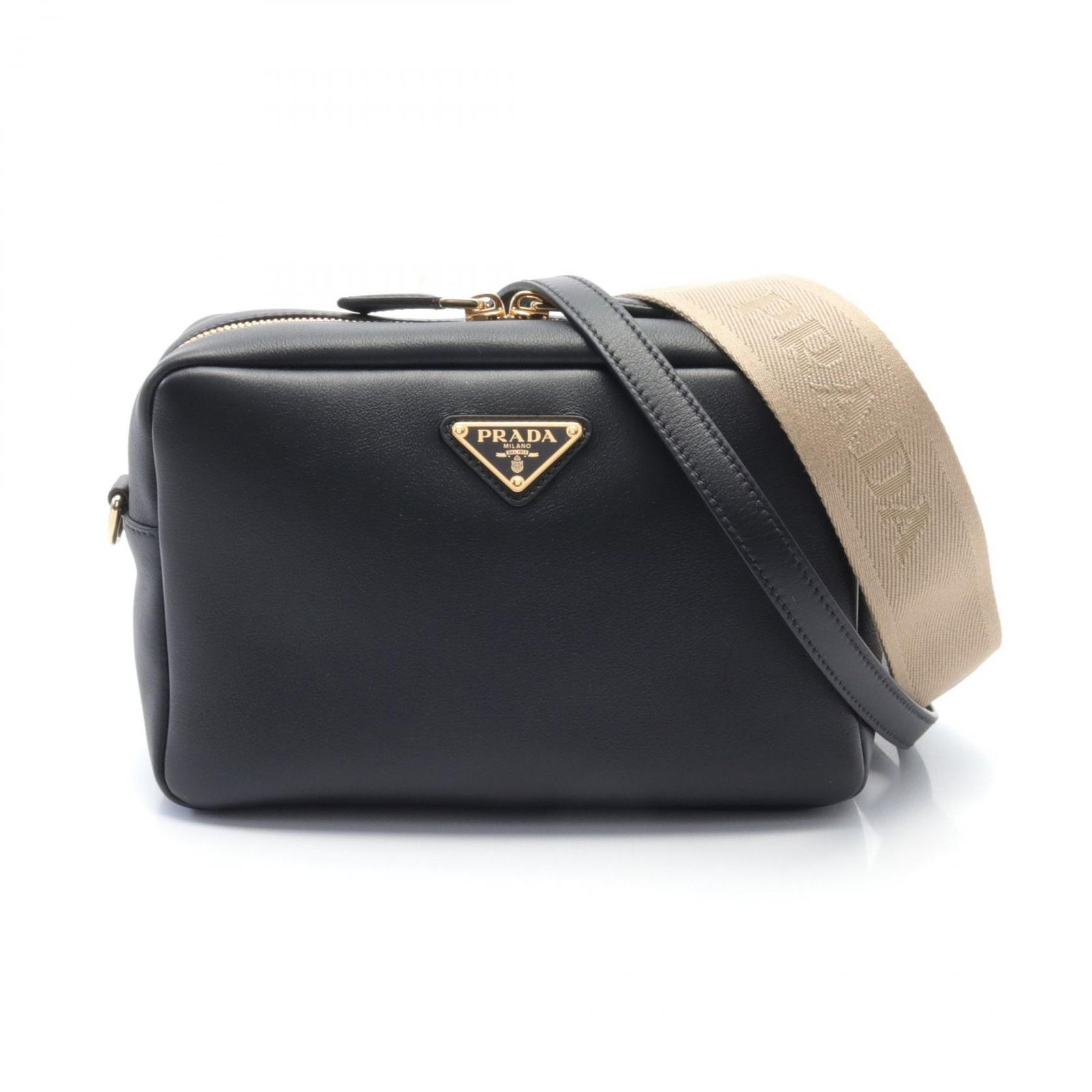 プラダ PRADA ショルダーバッグ SOFT GRAIN 1BH2162CYSF0ES7RVO ブラック レザー ショルダーバッグ レディース