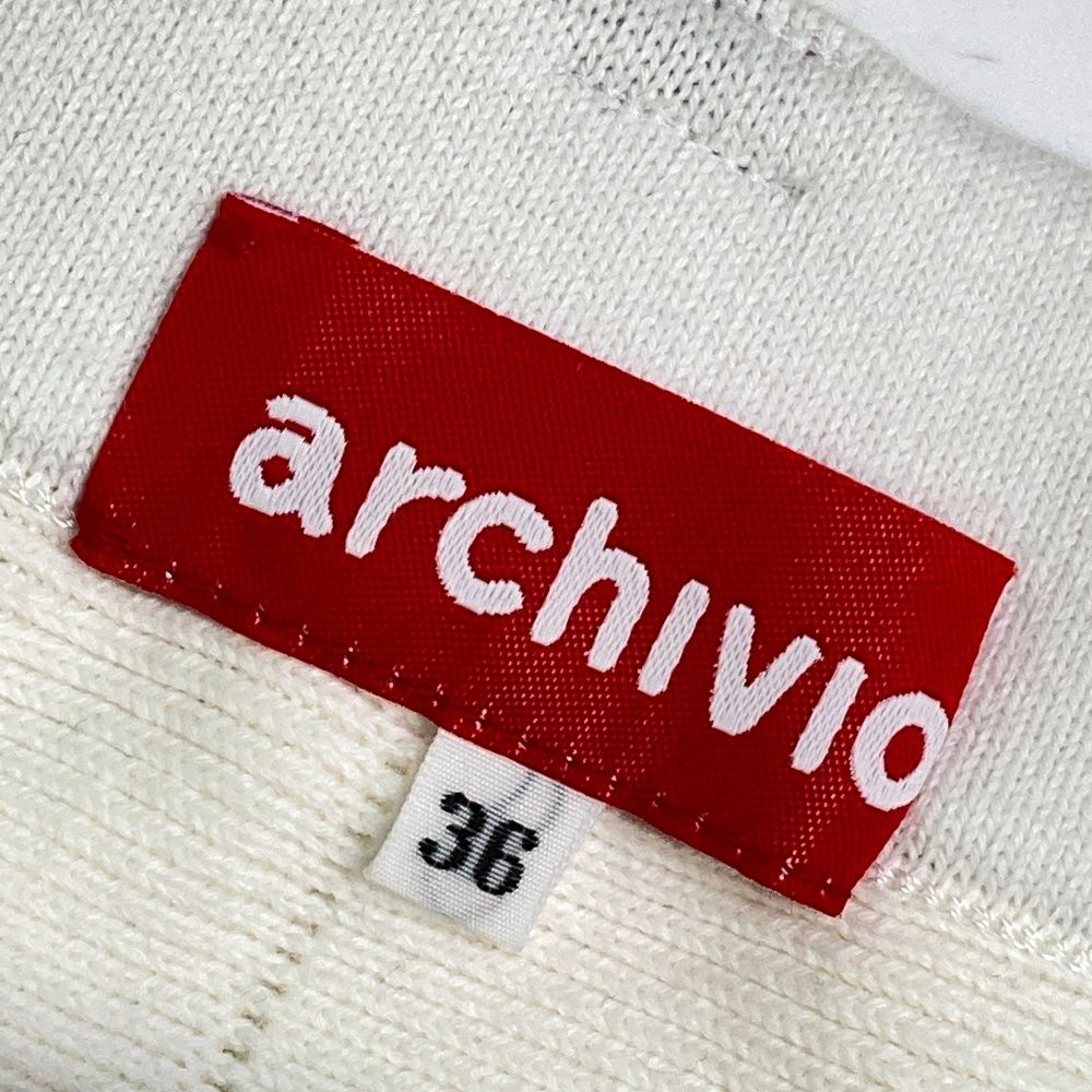 サイズ：36 ARCHIVIO アルチビオ ニットスカート ホワイト系