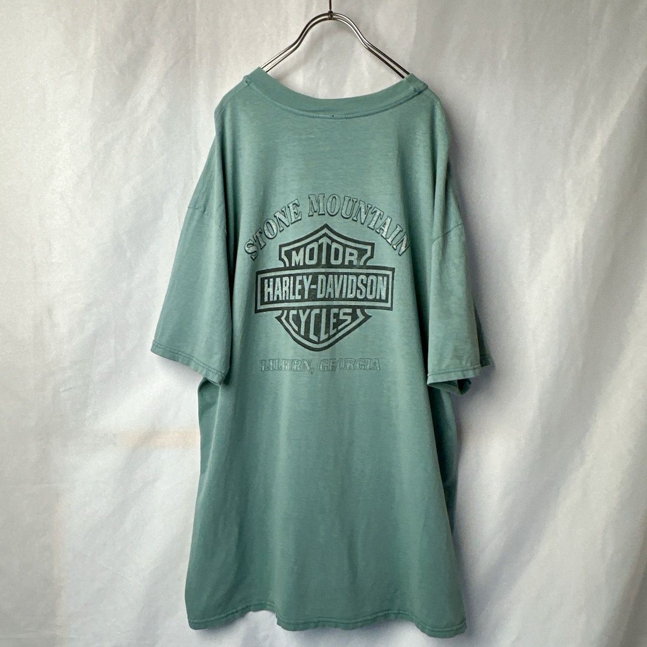 USA製古着 ハーレーダビットソン　バックプリント　ゆるだぼオーバーサイズ　白. HARLEY-DAVIDSON)ハーレーダビッドソン バックプリント USA製 ハーレー