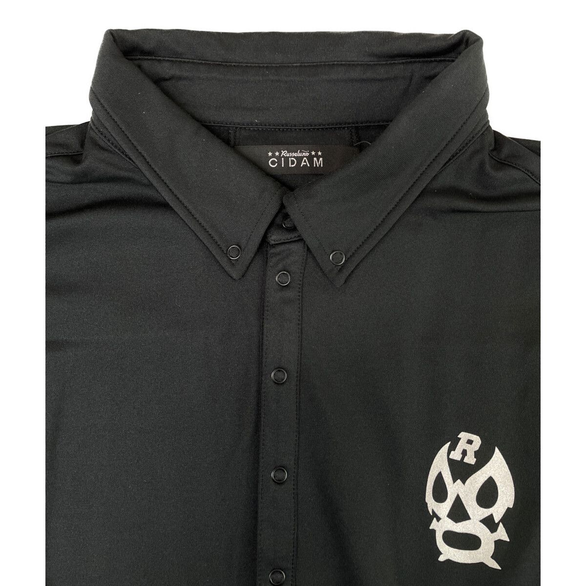 coco ラッセルノ RUSSELUNO メンズ 長袖ポロシャツ 6(LL) 黒 ブラック