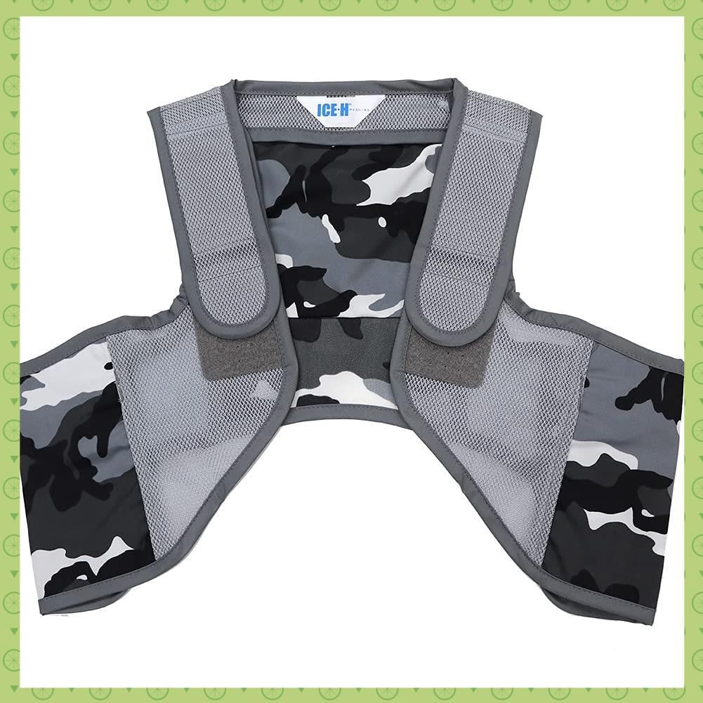 赤城工業株式会社 熱中症対策グッズ 冷却ベスト アイスハーネス 男女兼用 保冷剤3個付き ブラック×ブラック M-Lサイズ 赤城工業株式会社 熱中症対策グッズ 冷却ベスト アイスハーネス 男女