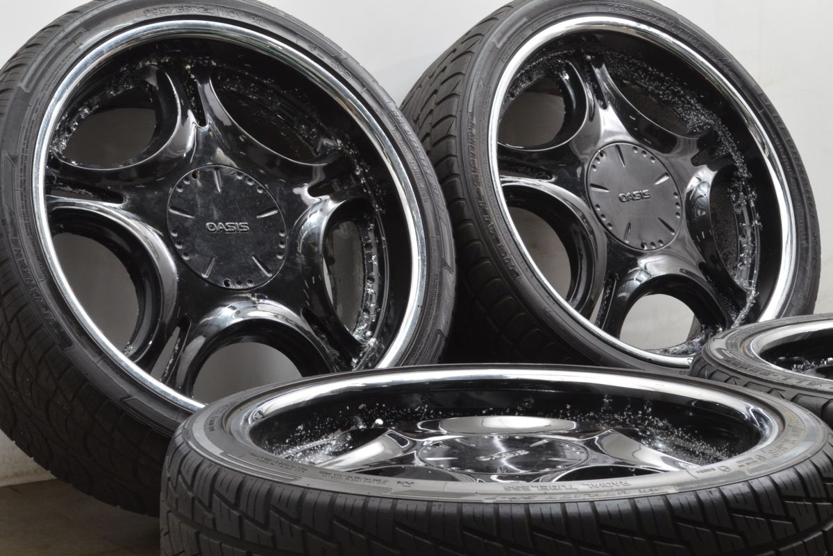 大口径 24インチ OASIS 24in 10J 20 PCD139.7 6穴 295 35R24 キャデラック エスカレード などに カスタムサイズ 現状販売