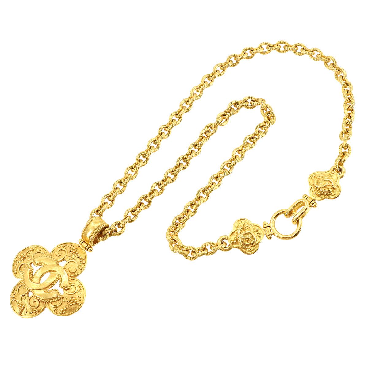 新品同様 シャネル CHANEL クローバー ココマーク ロング 新品同様 シャネル CHANEL クローバー ココマーク ロング