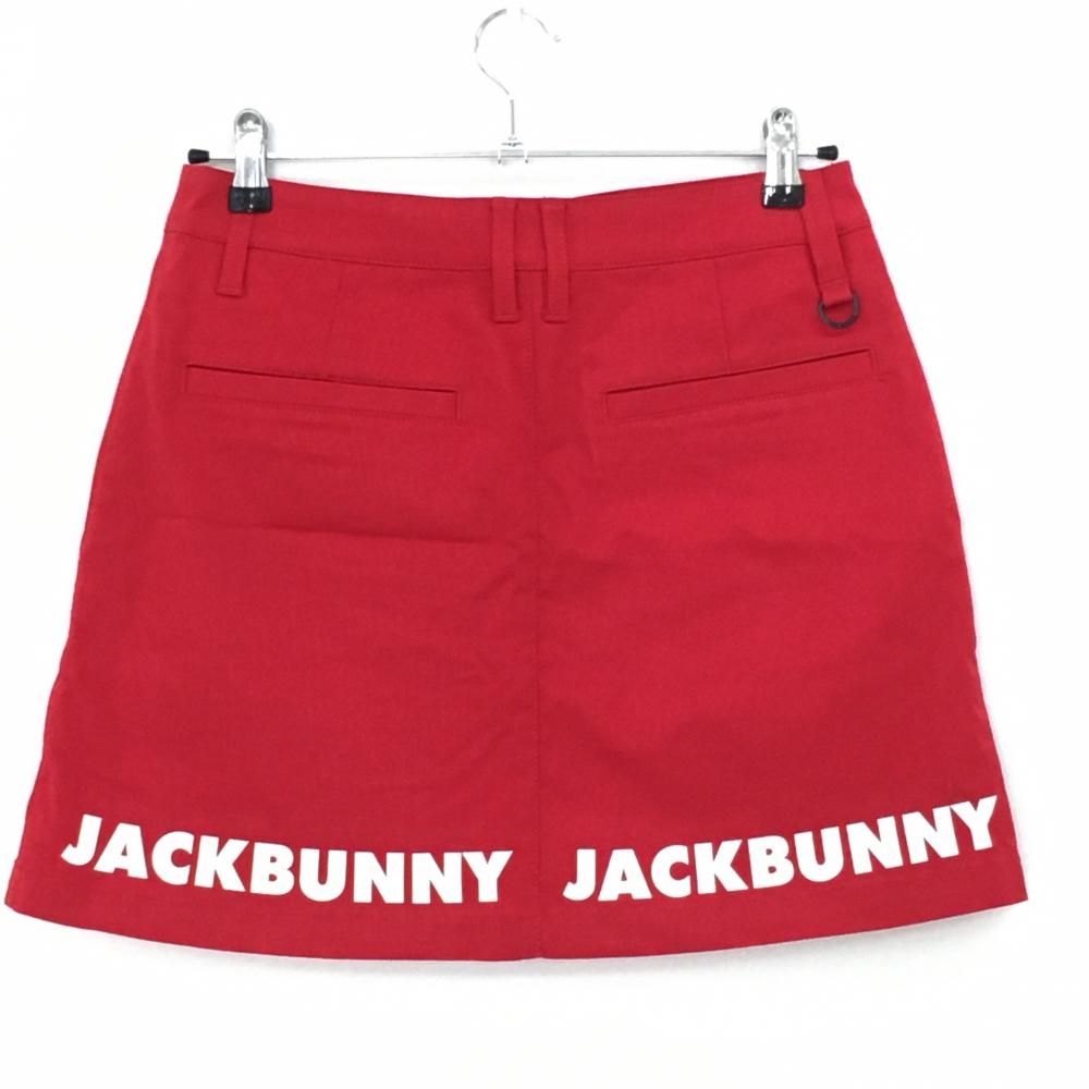 【未使用品　タグ付き】ジャックバニー　スカート　パーリーゲイツ　サイズ2 ☆特価☆【超美品】ジャックバニー スカート レッド×白 裾ロゴ