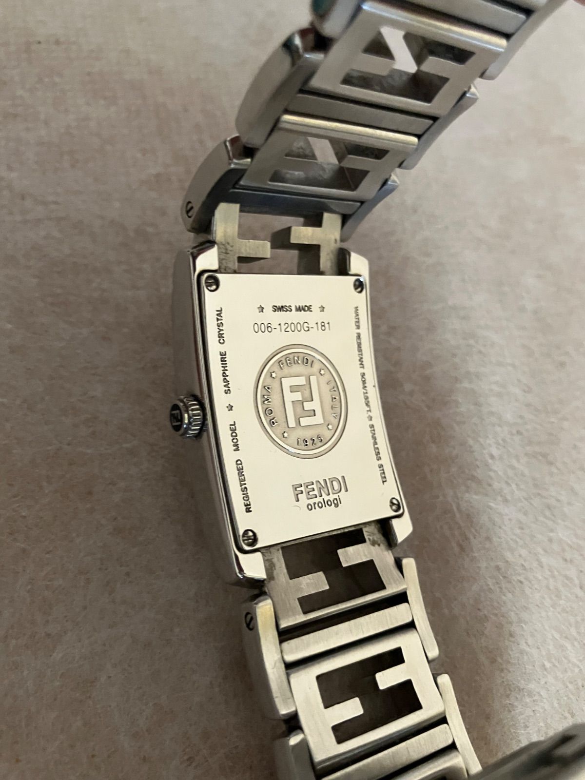 稼働☆フェンディ 006-1200G-181 シルバー クオーツ 腕時計