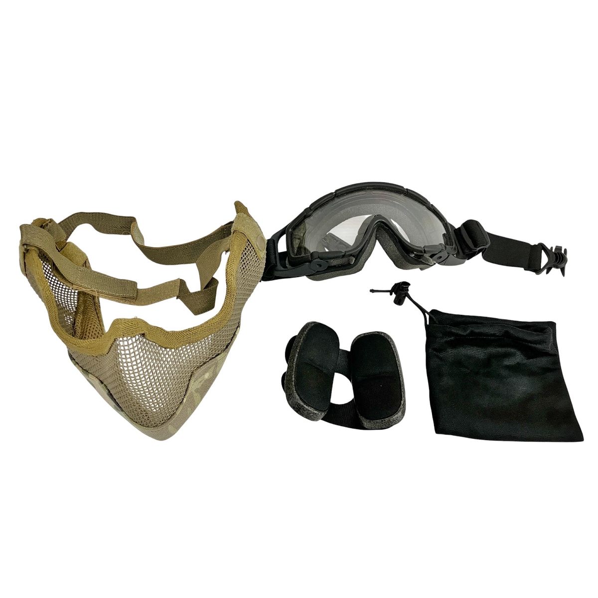 メーカー不明 サバゲー ベスト セット マスク ヘルメット