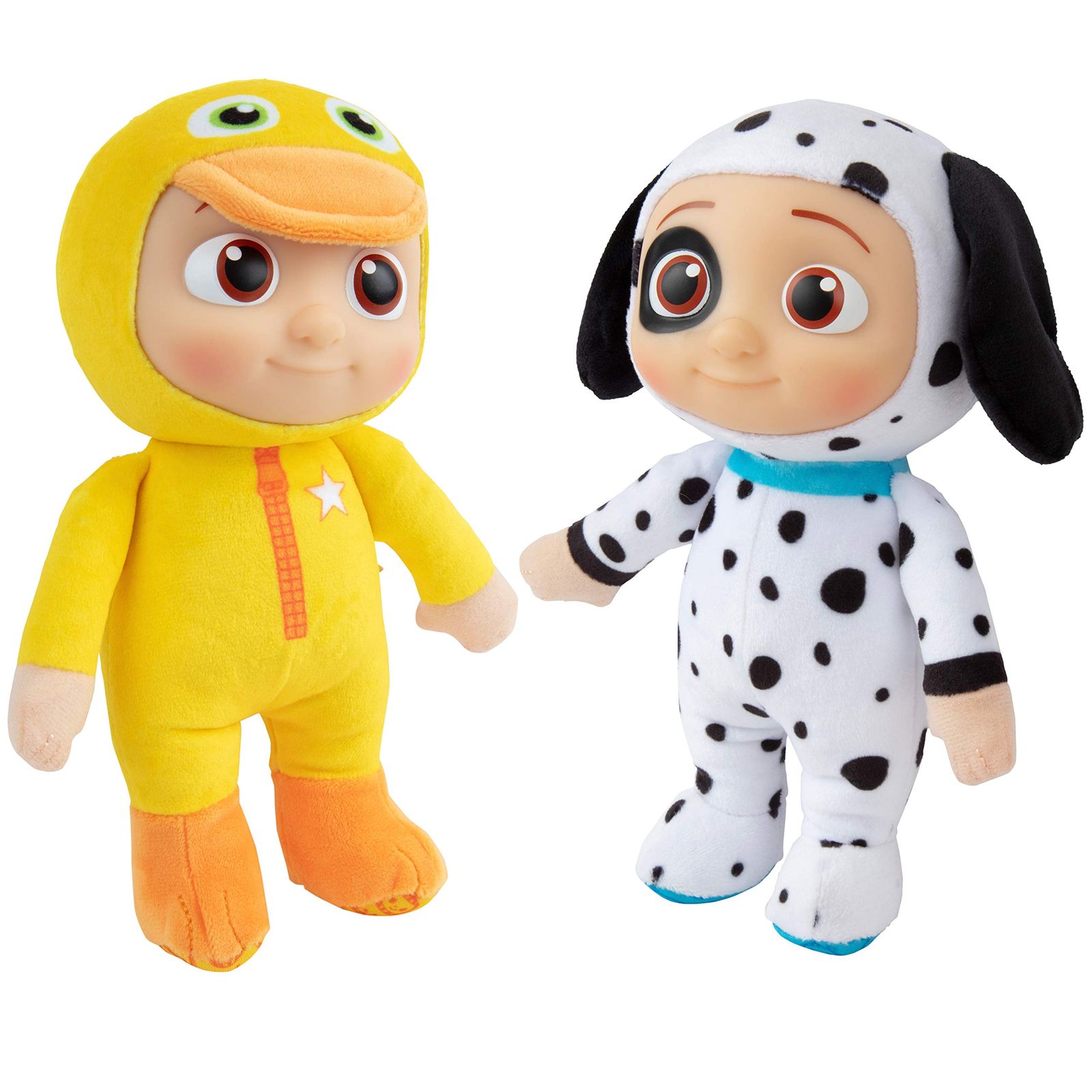 CoComelon 8インチ JJ 子犬とアヒルのぬいぐるみ 2個パック - 公式ライセンス商品 - 柔らかい動物のぬいぐるみ - 子供 男の子 女の子 幼児 未就学児へのギフトに 18歳以上 子犬とアヒル