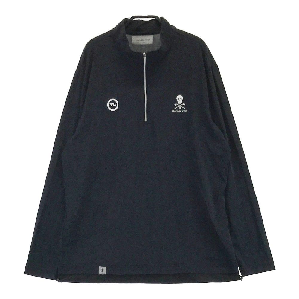 サイズ 48 MARK-LONA マークアンドロナ 2025年 長袖ハーフジップTシャツ ブラック系 240101428601 ゴルフウェア メンズ ストスト