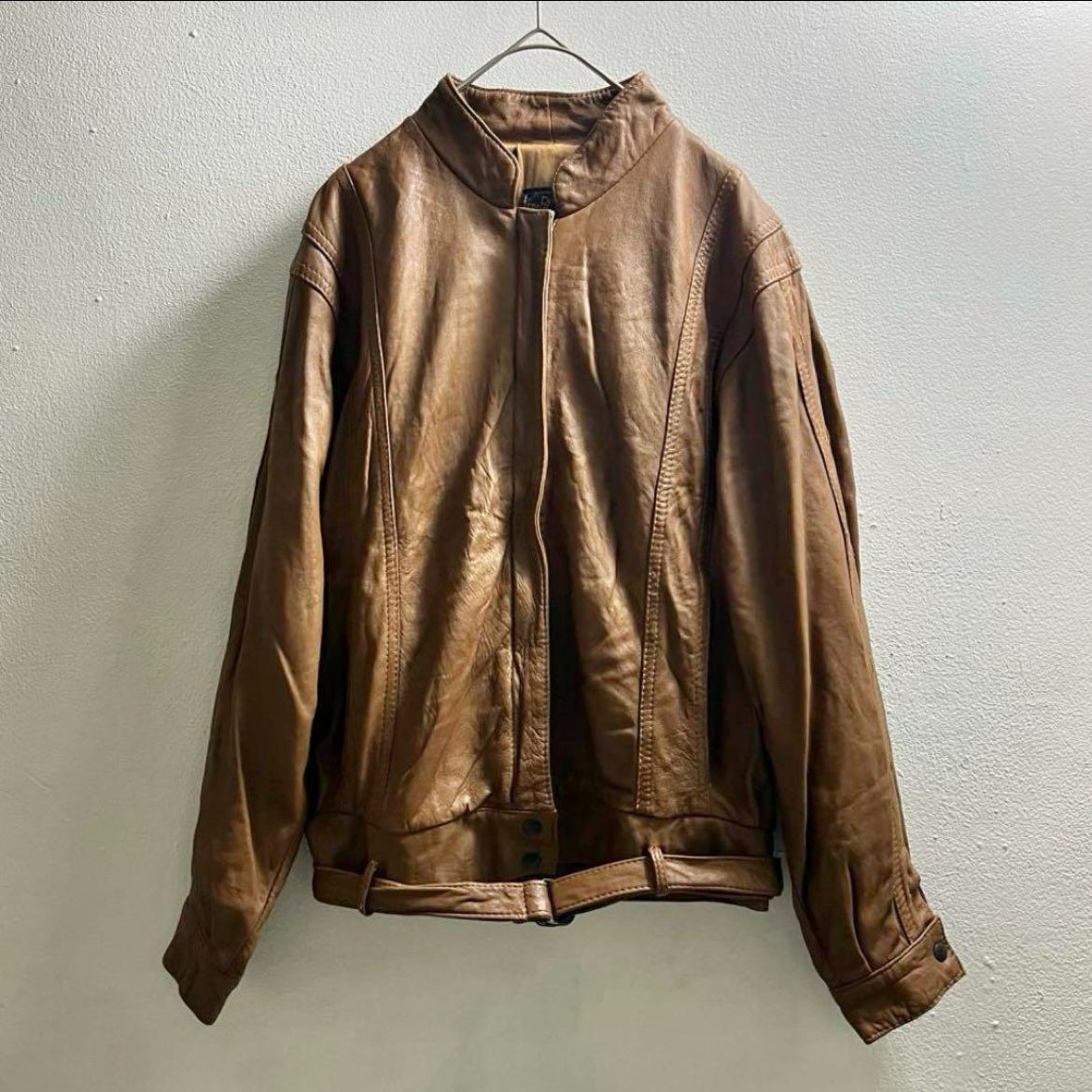 イタリア製 ヴィンテージ ヨーロッパ レザージャケット ブルゾン ライダース