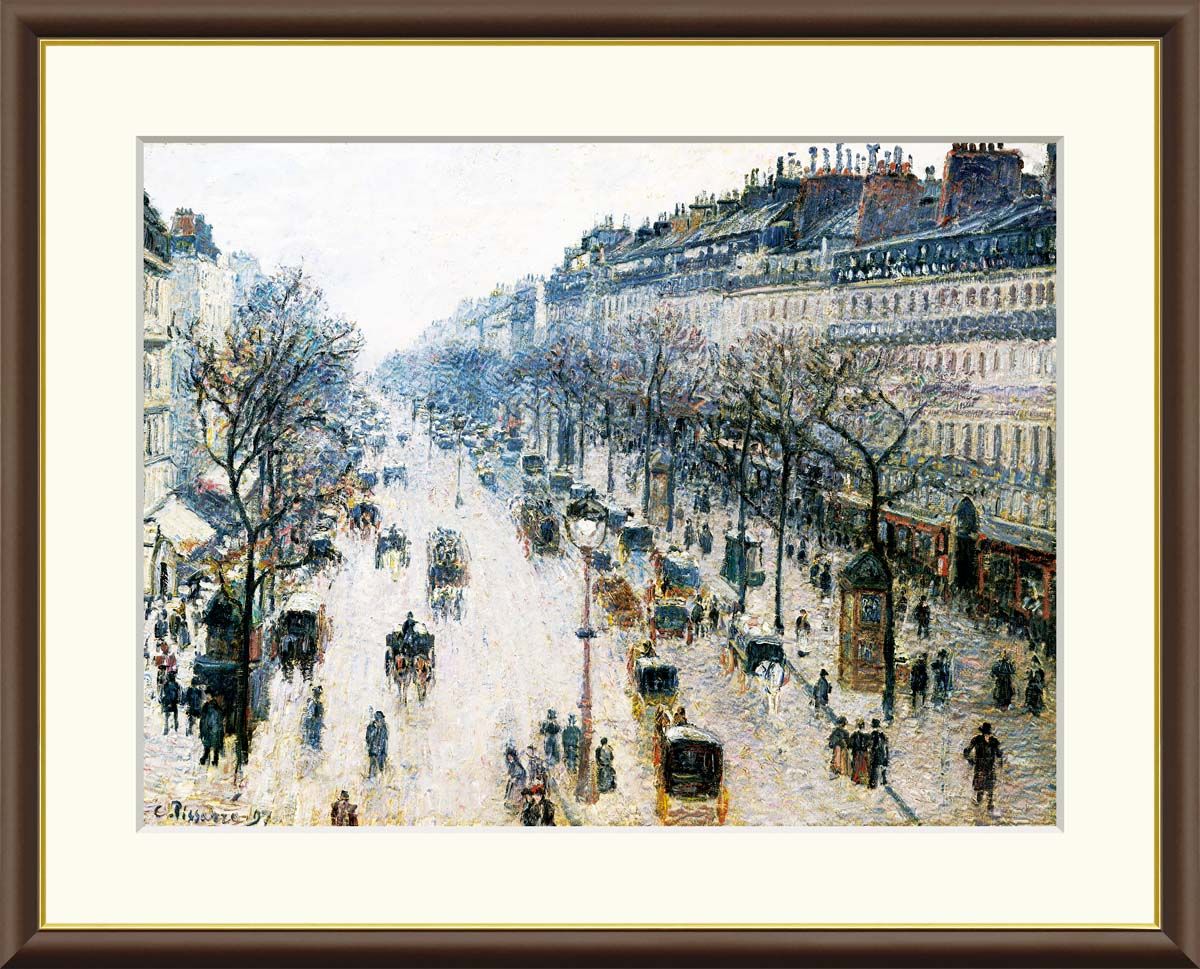 東山魁夷 白馬の森 複製画 ポスター高級銀色額付 風景画 東山 魁 夷 顔