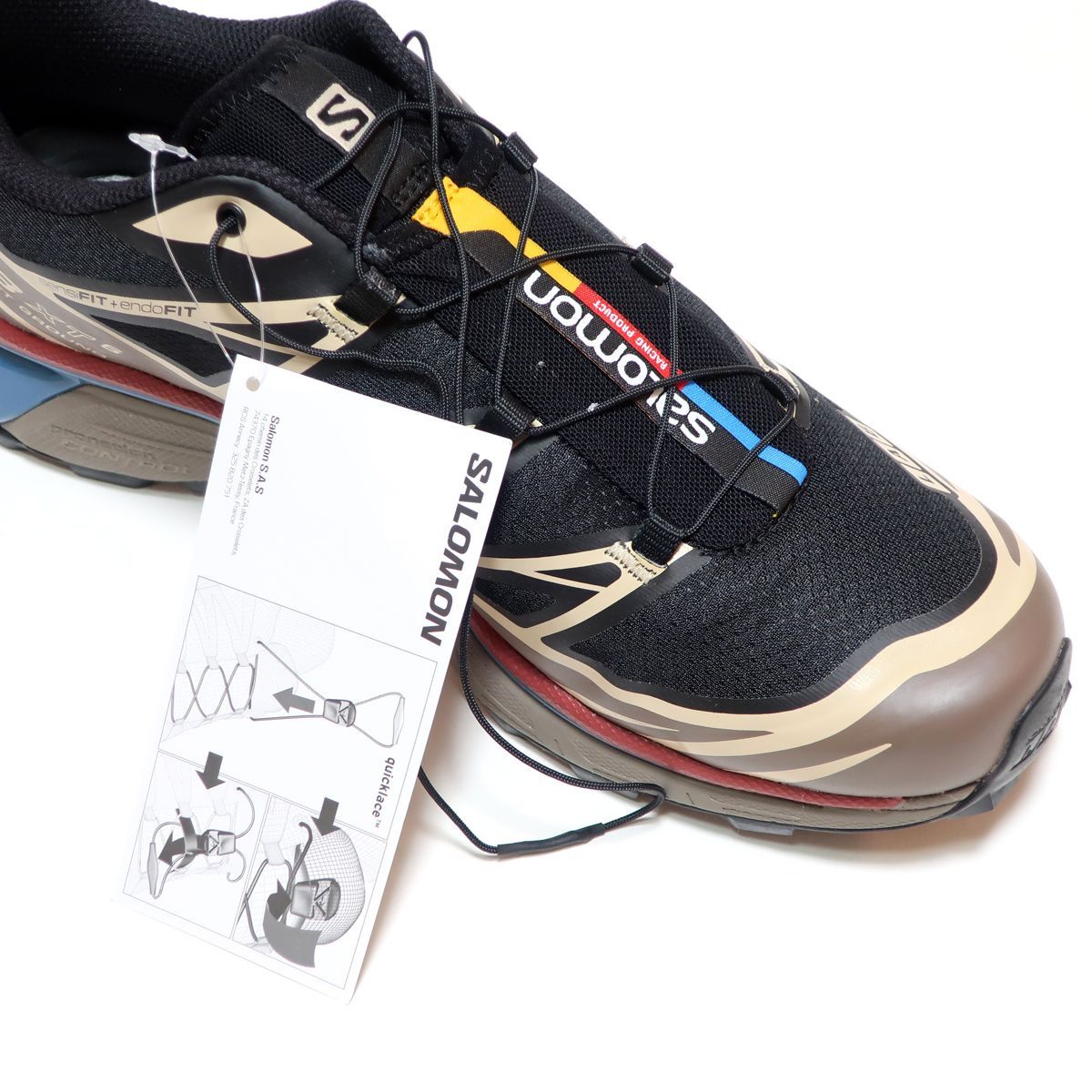 SALOMON XT-6 BLACK⁄FALCON⁄COW HIDE MENS US12 30cm L47293800