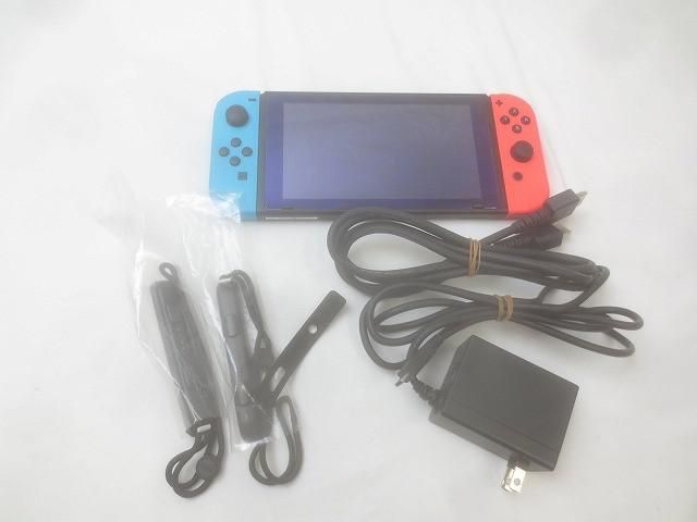 品 ゲーム Nintendo switch ニンテンドースイッチ 本体 HAC-001 動作品 ジョイコン ネオンレッド ブルー 周辺機器付き