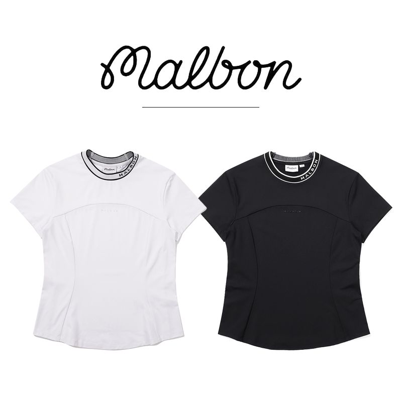 Malbon レディース ゴルフ 半袖トップス 2025韓国新作✨ MALBON 25 夏 韓国 マルボン ゴルフウェア レディース ラウンド