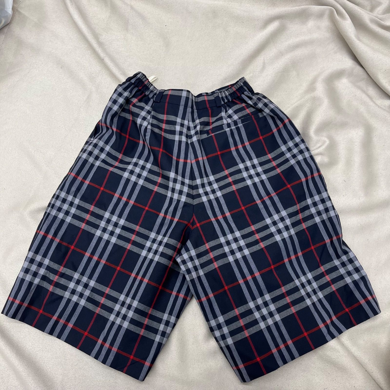 BURBERRY バーバリー キュロット ハーフパンツ チェック柄 ネイビー  