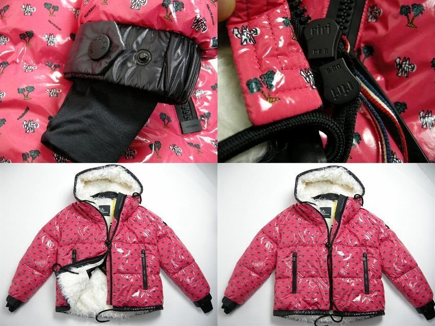 サイズ0-2□新品□モンクレール GRENOBLE インナーファー付きダウン 