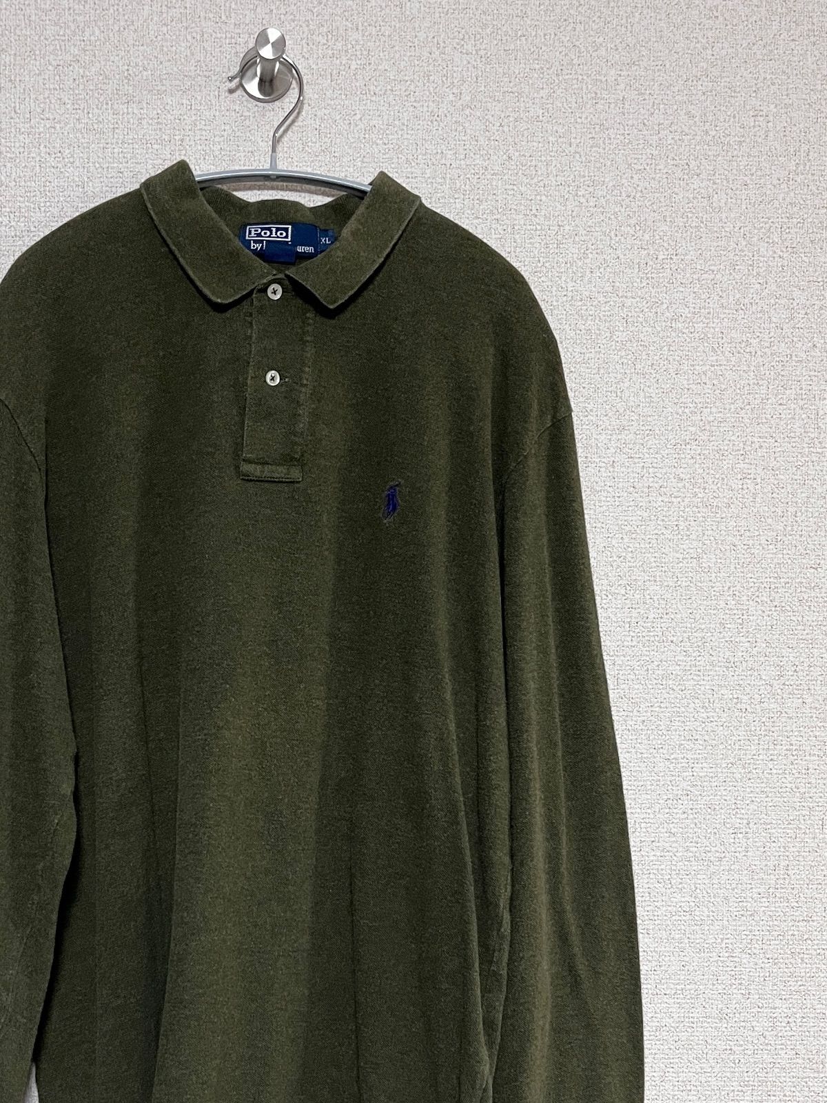 Polo RALPH LAUREN】90s 刺繍ロゴ ロングスリーブ ポロシャツ
