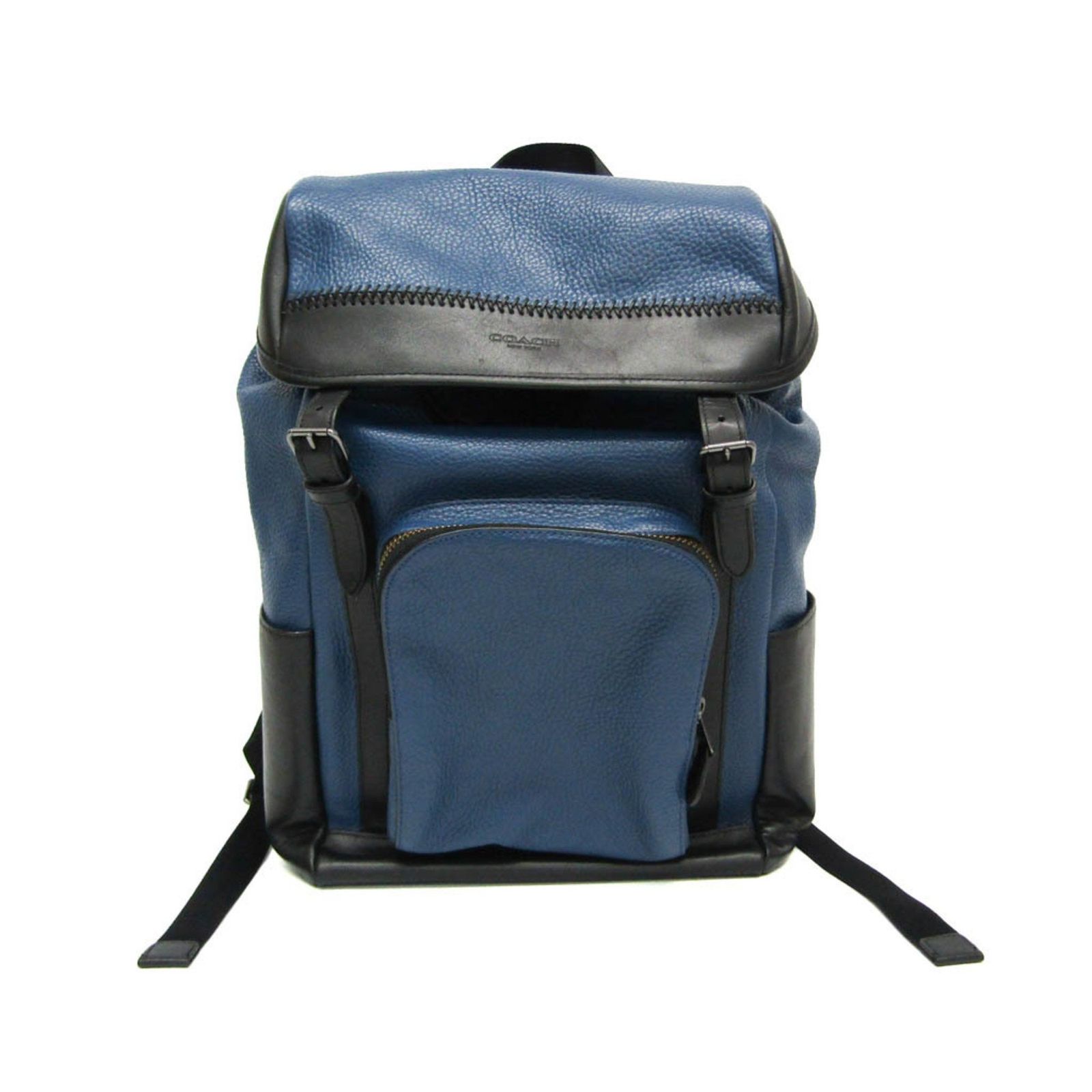 COACH ダークブルー レザー バックパック COACH ダークブルー レザー バックパック