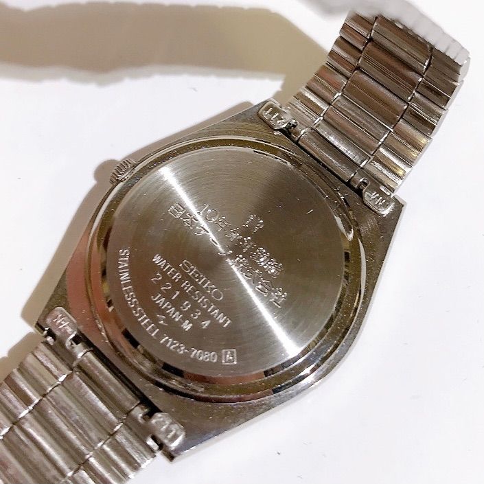 SEIKO セイコー 腕時計 クォーツ TYPE Ⅱ 7123-7080 シルバー メンズ