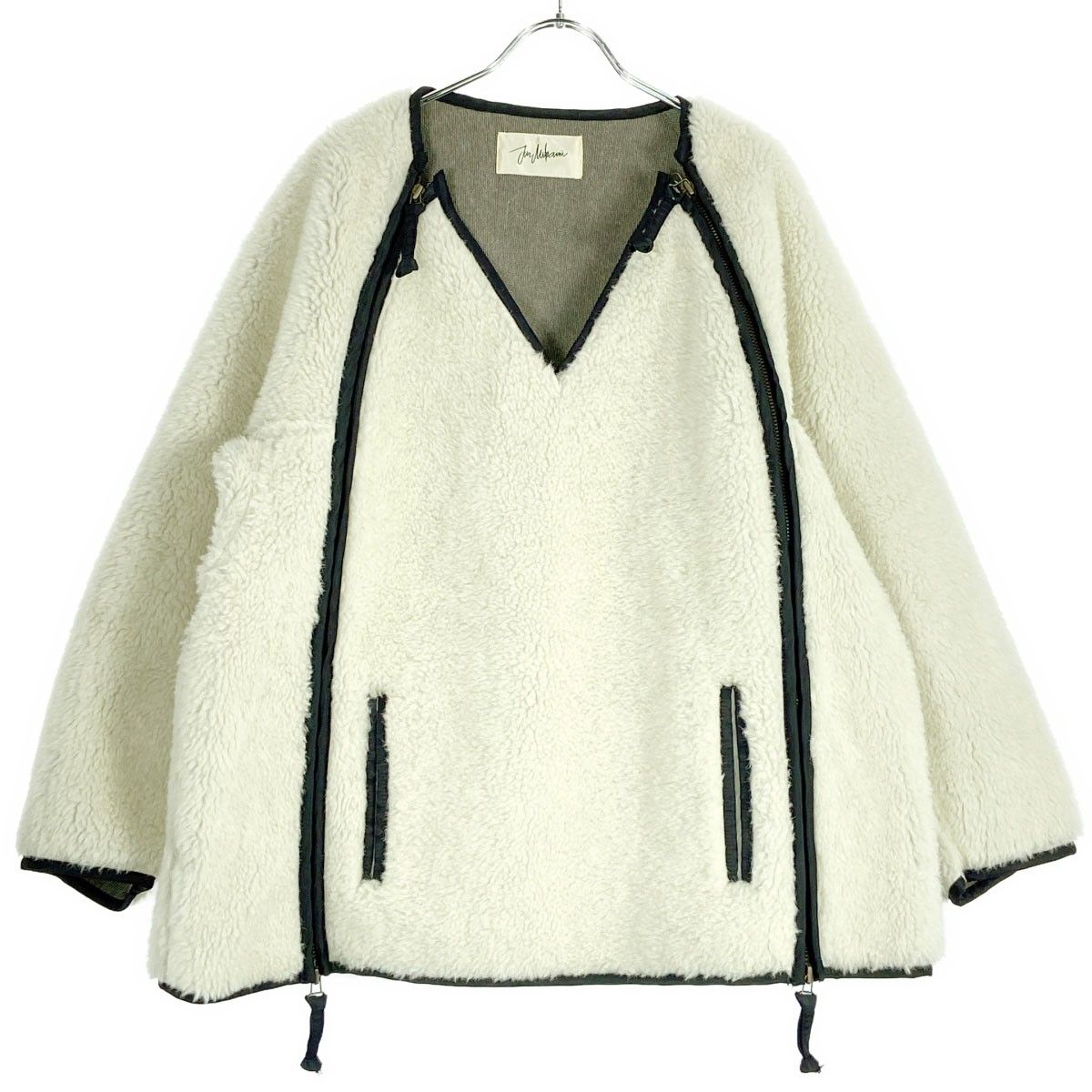 JUN MIKAMI ジュンミカミ 22AW アルパカパイルライナープルオーバー ホワイト F