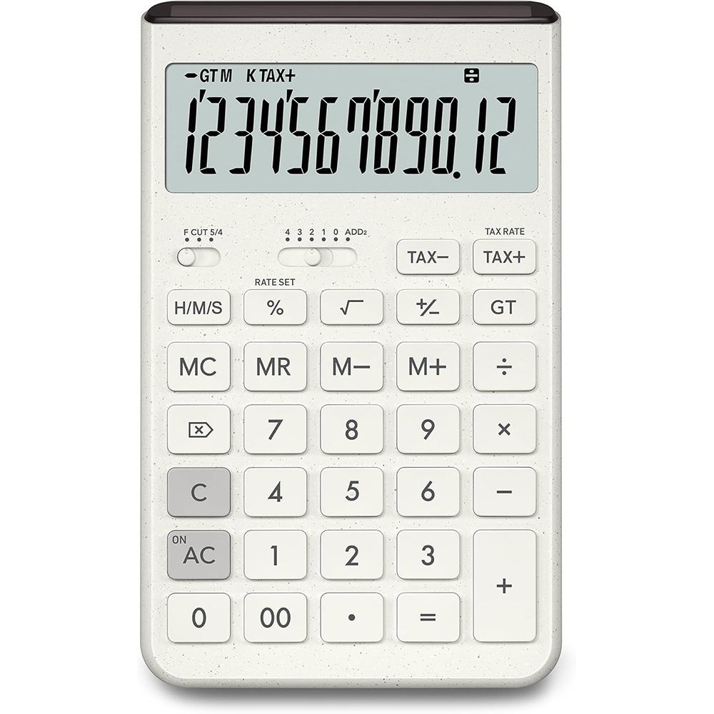 まとめ買い カシオ Comfy デザイン電卓 ジャストタイプ 12桁 オフホワイト JT-200T-WE-N 3個セット