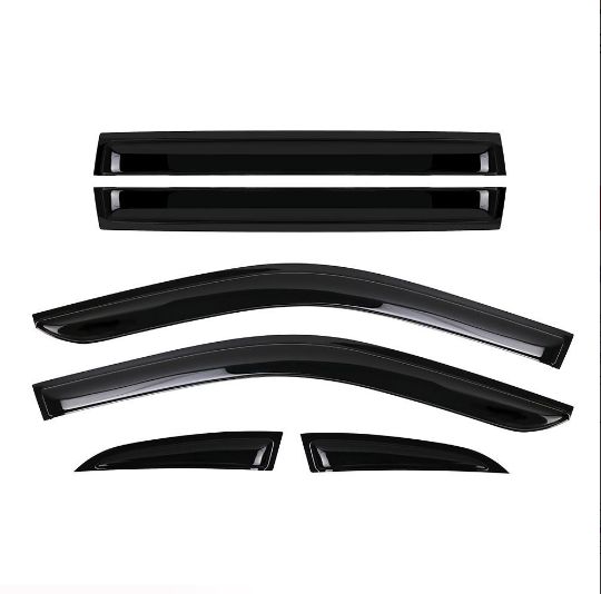 スバル フォレスター FORESTER 25年式対応 ドアバイザー 晴雨兼用 外装パーツ 6点セット 亮黒仕上げ サイドバイザー FFCRYSTALESIA_COM