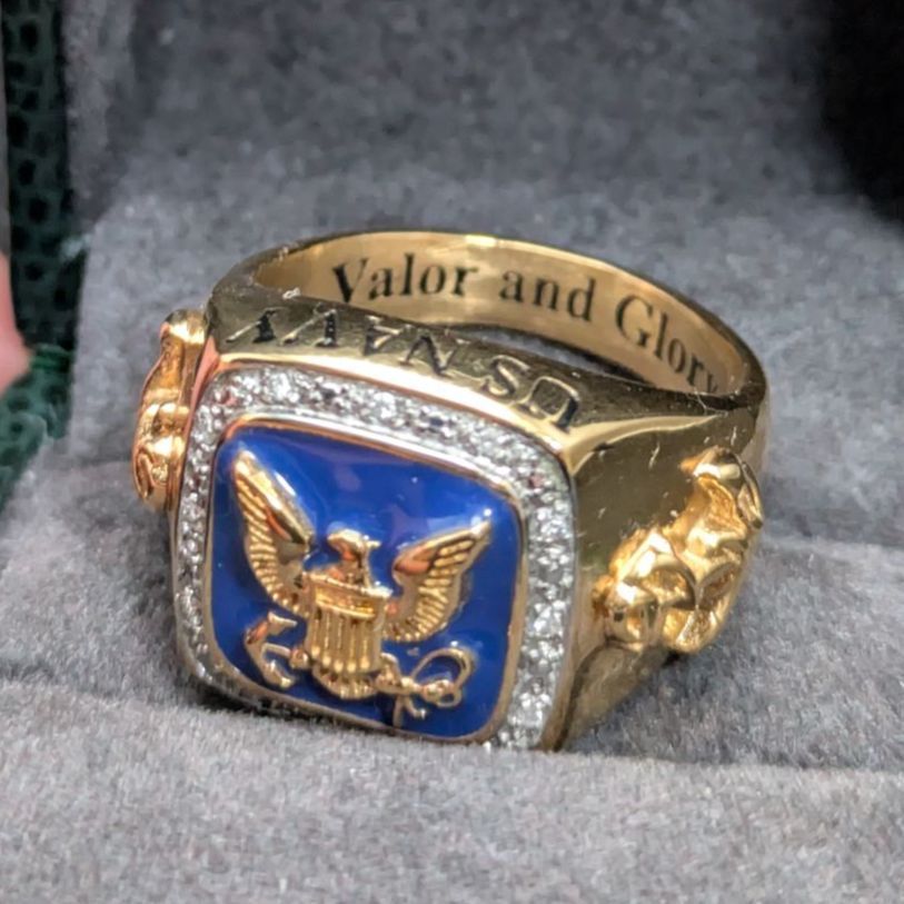 ダンベリーミント アメリカ海軍 US Navy ミリタリーリング 14K