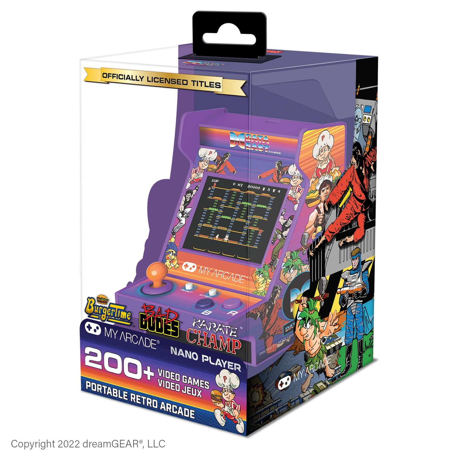 MY ARCADE Data East Hits ナノプレーヤー 4 5インチ 完全にプレイ なポータブルミニアーケードマシン 208種類のレトロゲーム付き 2 4インチのスクリーン ディスプレイ