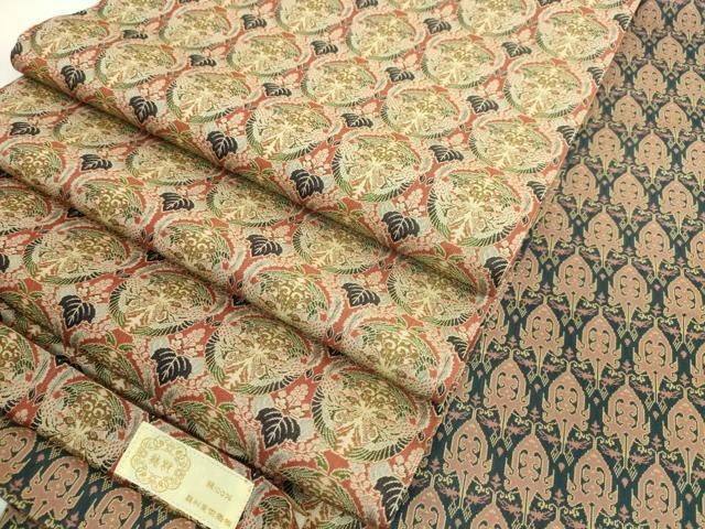 平和屋着物■極上　龍村美術織物　両面　全通柄袋帯　壬生寺裂　帯鈎文錦　逸品　DZAA7230kh5 平和屋着物□極上 龍村美術織物 両面 全通柄袋帯 壬生寺裂 帯鈎文錦