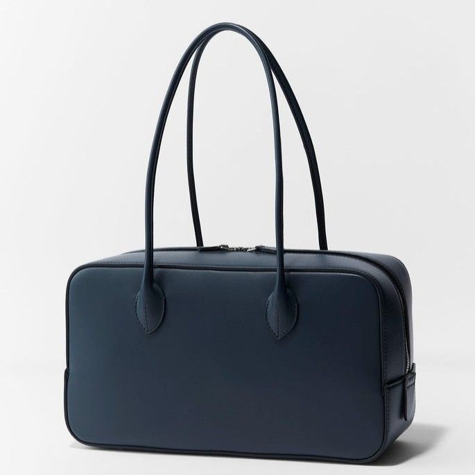 MAISON CANAU SMOOTH BOX BOSTON MサイズNAVY MAISON CANAU｜メゾンカナウ BOX BOSTON (W) NAVY SMOOTH