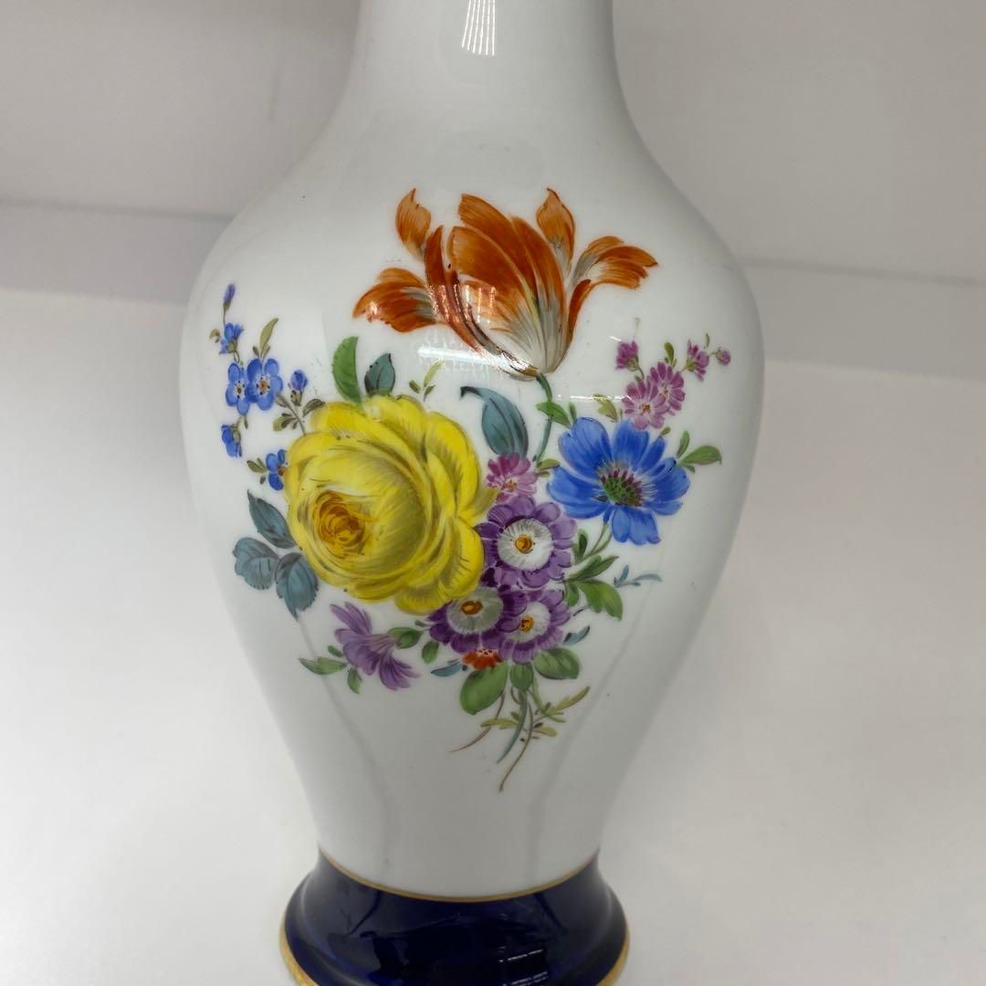 マイセン フラワーベース 高さ約23.5㎝ 東さ5-0427