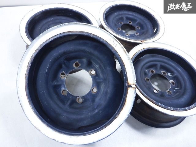 トヨタ純正 40系 ランドクルーザー ホイール 15インチ 5.5J 6穴 PCD139.7 4本 チューブ用 リングホイール ランクル 42610-60030  棚1J22