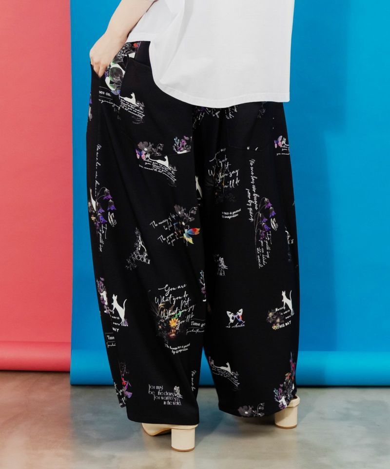 イズスカラー552254：数字と花蝶 総柄パンツ - メルカリ 