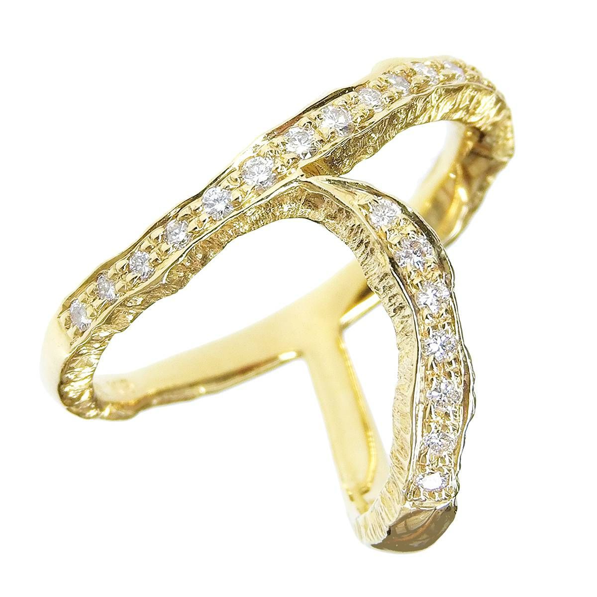 4364)カラッチ KARATI 750YG イエローゴールド ダイヤ0.31ct リング