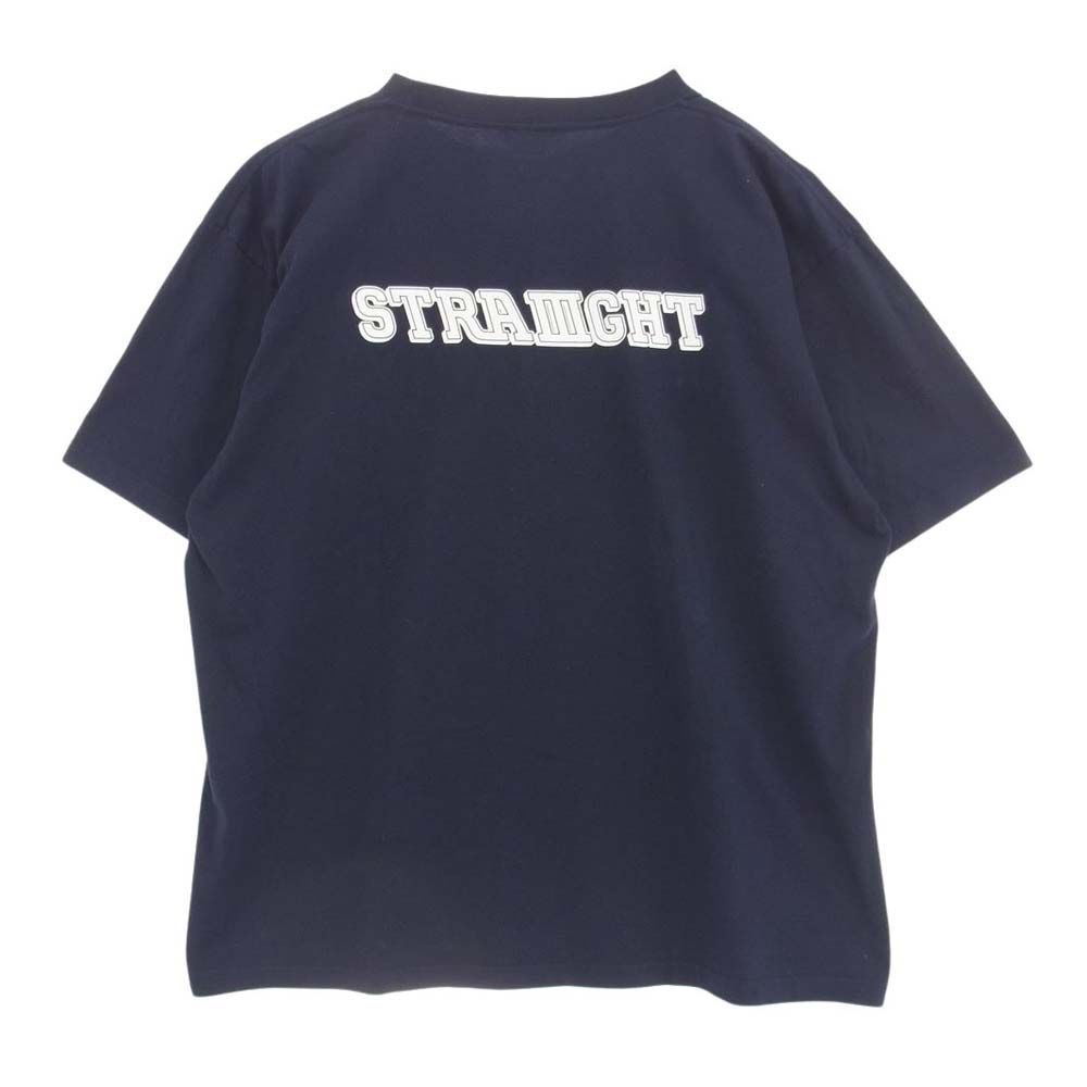 ストレイト STRAIIIGHT ROLL UP SS TEE ロゴ刺繍 半袖 Tシャツ ネイビー系 XXL【中古】 - メルカリ