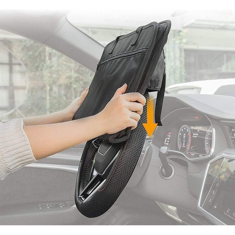 カーテーブル フロントテーブル 車載トレイ 折りたたみ式 PC ノートパソコン テーブル トレイ ドリンクホルダー ポケット ハンドル設置 高