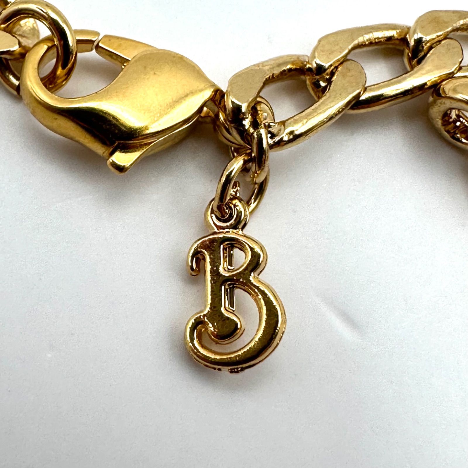 希少・美品】Burberrys バーバリー ブレスレット Bロゴ ラインストーン