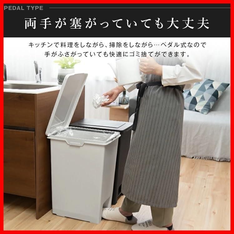 アスベル フタ付きゴミ箱 エバンペダル45SD 軽いペダル 45L ダークブラウン 衛生的 A6324 WWW_SKLAD-KIRPICHA_RU