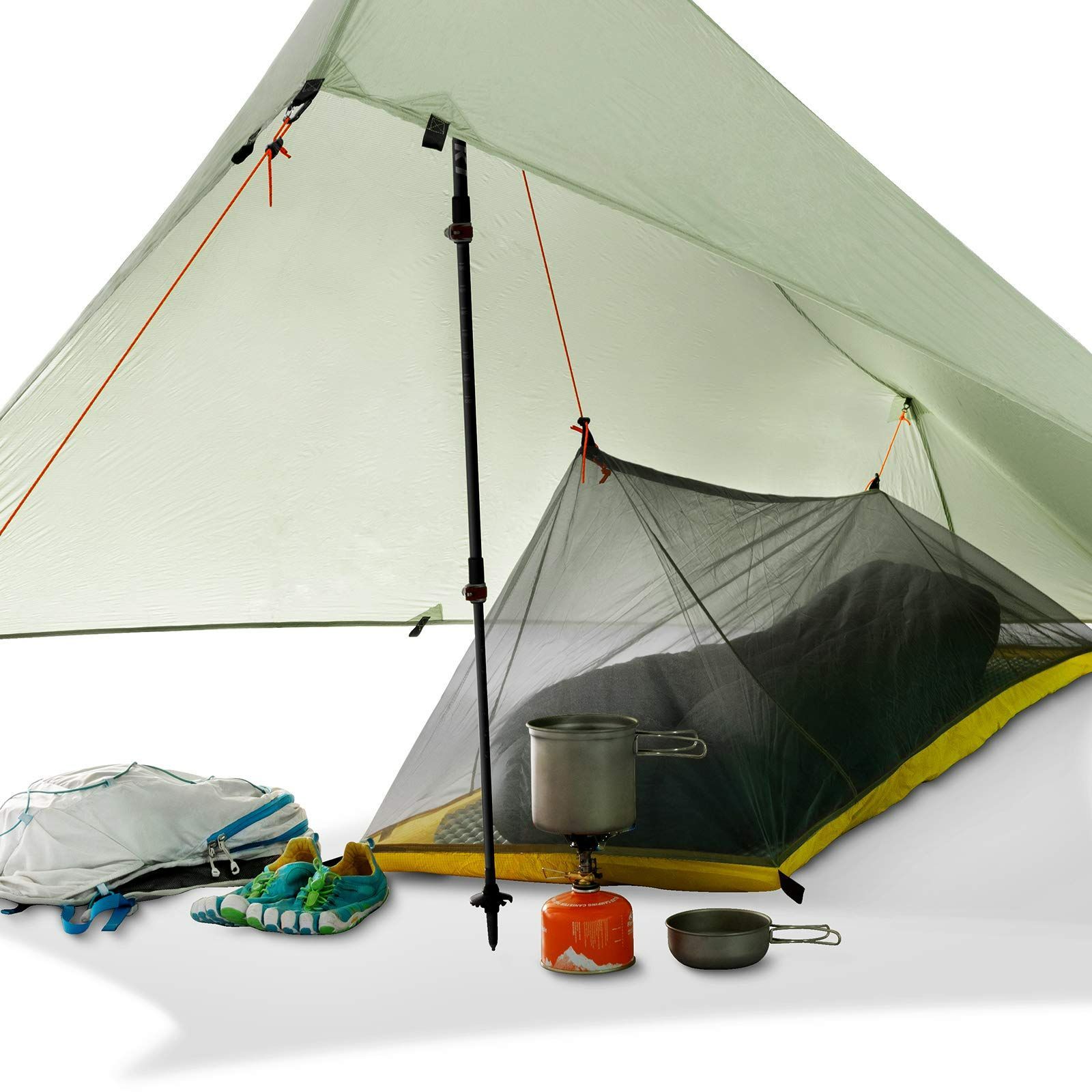 ポールテント 登山用 テント 両面シリコーン 引き裂き 超軽量 防水 防風 設営 Amazon | 一人用 ミニタープ ペンタタープ ウィングタープ