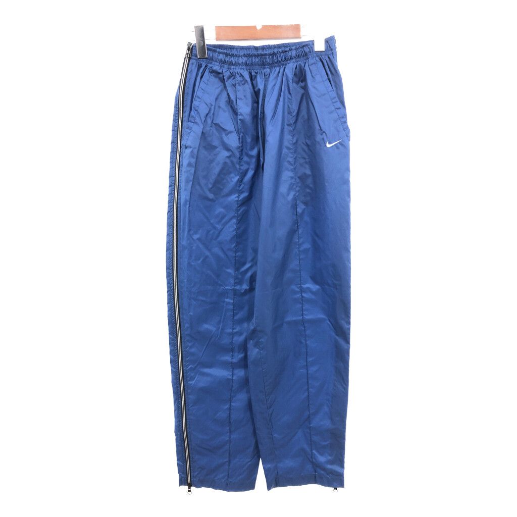 2000年代～ NIKE ナイキ ナイロン トラックパンツ スポーツ サイドジップ ブルー (ユース L(12-14)) 中古 古着 Q0637