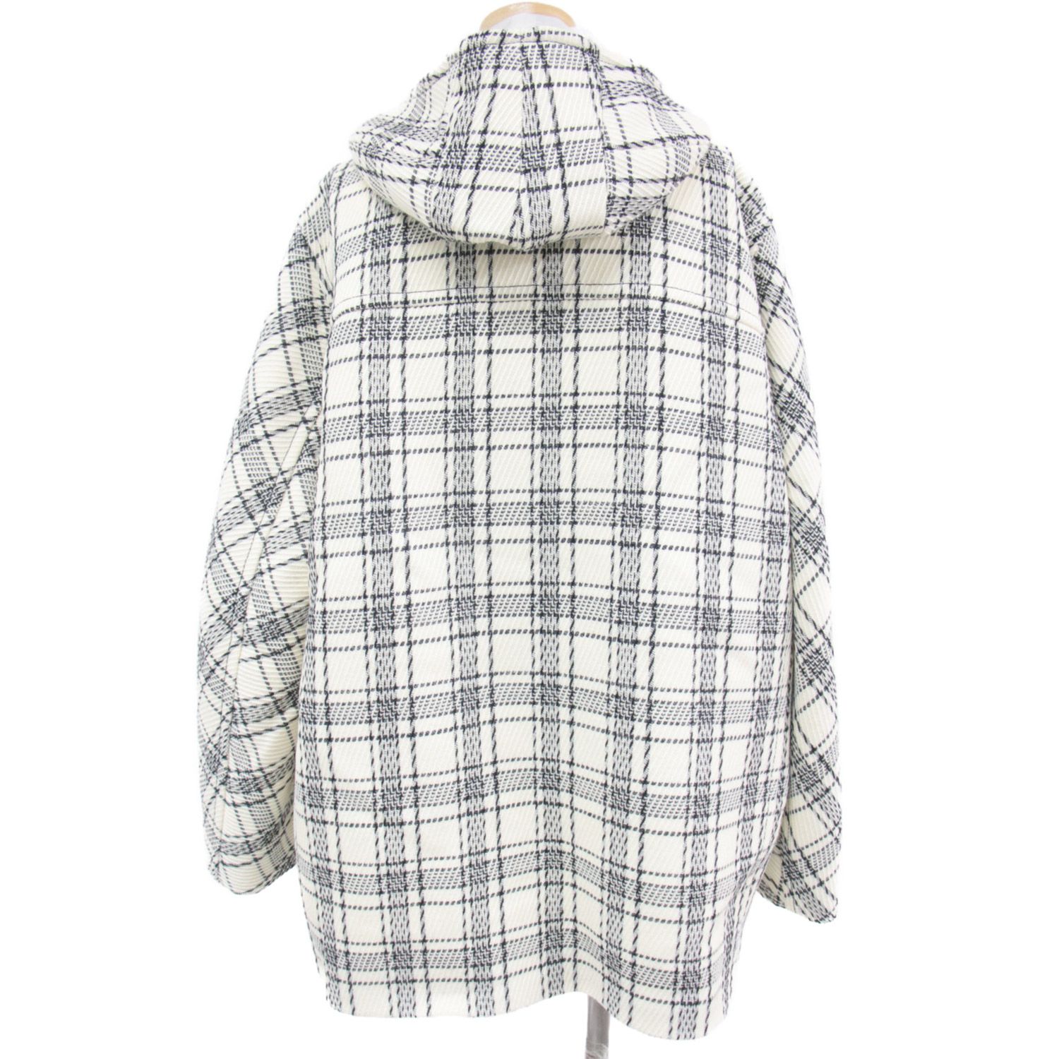 【極美品】MARNI マルニ ウールコート フード グレー チェック 46 brand-td-store_00014213