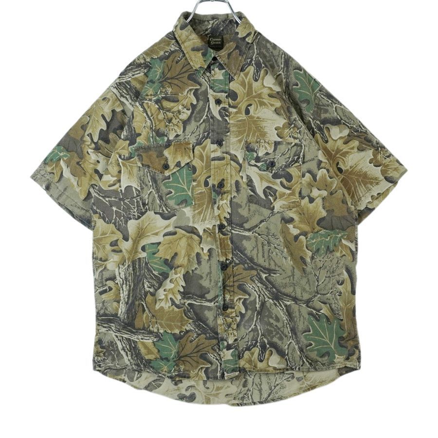 USA製Camo Gear半袖シャツリアルツリーカモフラージュシャツ 